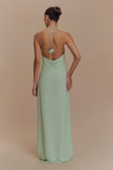 Rosalia Cowl Neck Maxi Dress - Sage