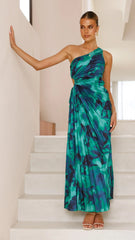 Laken Maxi Dress - Green Print