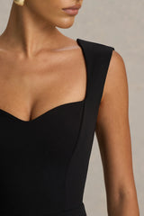 Everlee | Black Sweetheart-Neck Jumpsuit