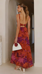 Margo Midi Dress - Dark Rose