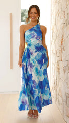 Laken Maxi Dress - Blue Floral
