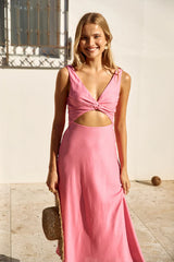 Soft Silhouette Maxi Dress Pink