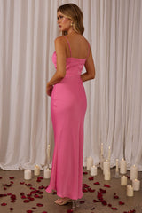 In A Daze Gathered Bust Maxi Dress Hot Pink