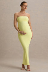Juniper | Lemon Strapless Maternity Maxi Dress