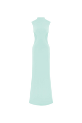 Massie Slinky And Mesh Maxi Dress - Lagoon