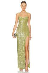 Brihante Sequin Maxi Dress