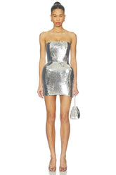 Sequin Padded Hip Mini Dress