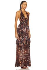 Athens Crochet Lace Maxi Dress