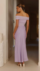 Daena Off Shoulder Maxi Dress - Lilac