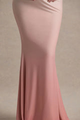 Sharnie | Pink Ombre Strapless Maternity Maxi Dress