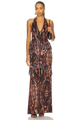 Athens Crochet Lace Maxi Dress