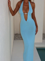 Clayton Maxi Dress Baby Blue