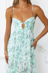 Celestial Daydreams Maxi Dress Green