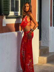 Etna Maxi Dress Fuego