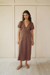 Pinched Dress - Cedar