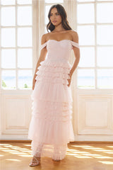 Princess Of Dreams Tulle Maxi Dress Pink