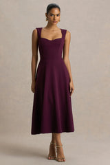 Andromeda | Burgundy Sweetheart Midi Dress
