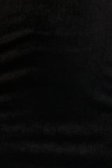 Farryn | Black Asymmetric-Neck Maxi Dress With Bow Detail