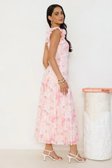 Chic Encounters Mesh Maxi Dress Print