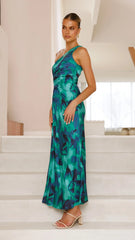 Laken Maxi Dress - Green Print