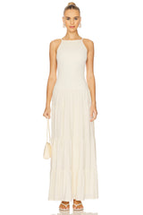 Smocked Drop Waist Maxi Dress