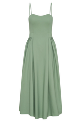 Rebecca Cotton Midi Dress - Basil
