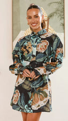 Annika Mini Dress - Noir