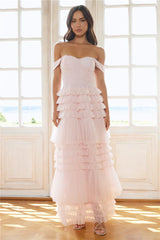 Princess Of Dreams Tulle Maxi Dress Pink