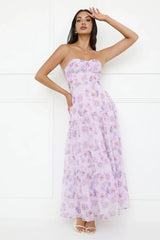 Eliora Strapless Maxi Dress Purple