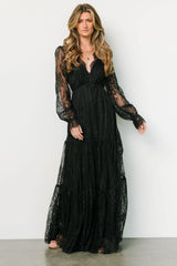 Gloria Lace Maxi Dress | Black