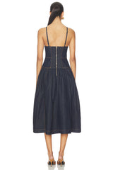 Denim Sleeveless Midi Dress