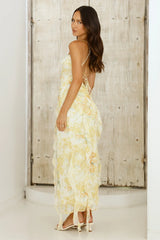 Poetic Charm Midi Dress Yellow