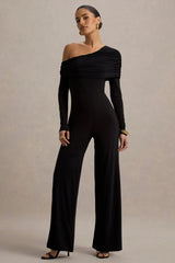 Gracious | Black Jumpsuit With Asymmetric Neckline