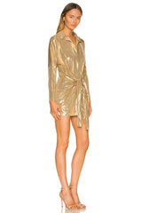 TY Front NK Shirt Mini Dress