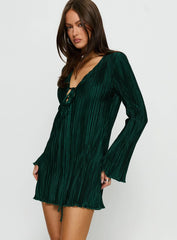 Malop Long Sleeve Mini Dress Emerald