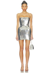 Sequin Padded Hip Mini Dress