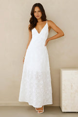 Soft Moonbeam Maxi Dress White