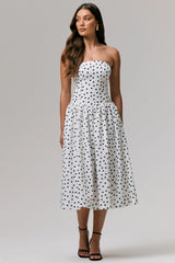 Triumph | Polka Dot Bandeau Midi Dress