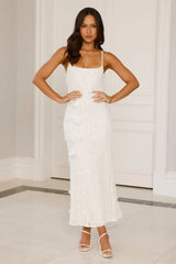 Delicately Divine Knit Maxi Dress Cream