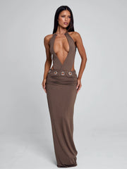 Bellina Maxi Dress Brown