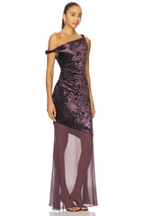 Taron Mix-media Maxi Dress