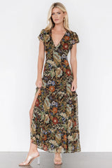 Riverwood Deep V Maxi Dress | Multi Floral