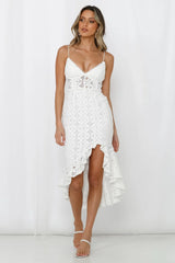 Back In The Habit Midi Dress White