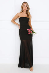 Event Extraordinaire Strapless Maxi Dress Black
