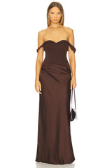 Ebony Off Shoulder Maxi Dress