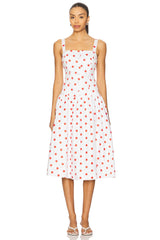 Red Dot Midi Dress