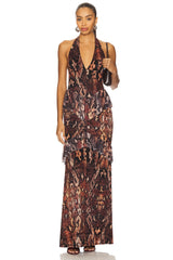 Athens Crochet Lace Maxi Dress