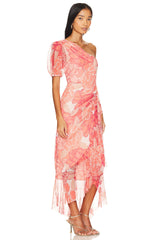 One Shoulder Midi Dress