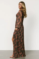 Kirsi Maxi Dress | Black Floral