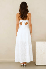 Soft Moonbeam Maxi Dress White